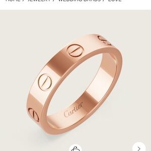 Cartier love wedding band size 54 in rose golds